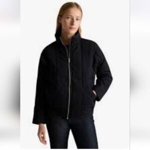 Quince 100% Organic Cotton Quilted Jacket In Black Sz S NWT